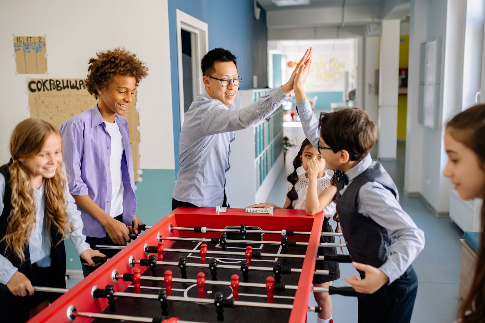 Youth participating in a hands-on learning activity